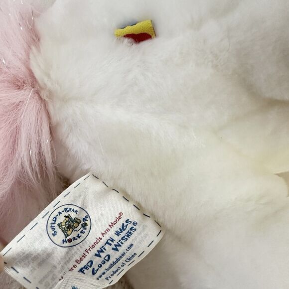 Build A Bear Workshop Unicorn Plush White Pink Sparkle Stuffed Animal - Picture 4 of 5